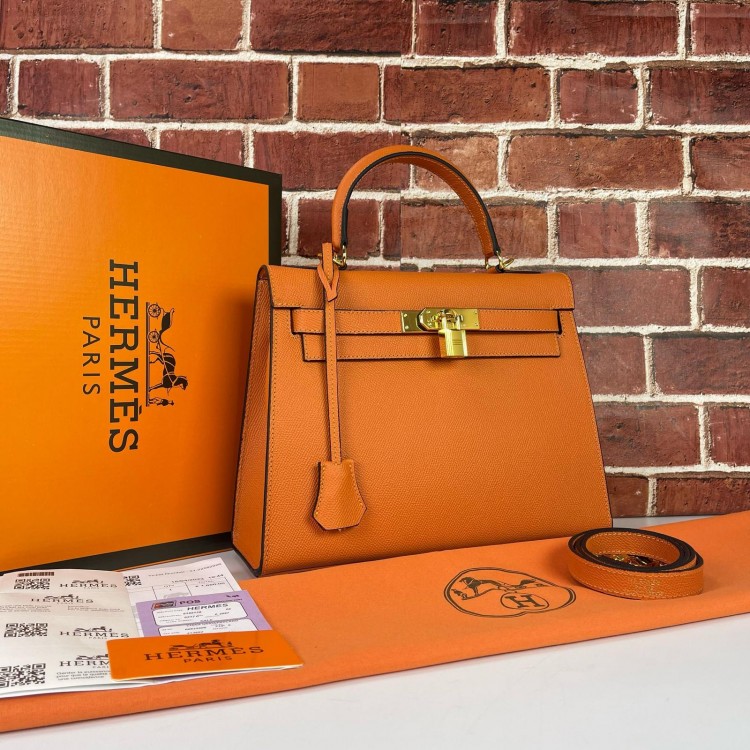 HERMES KELLY EPSON 28 CM ORANJ ALTİN